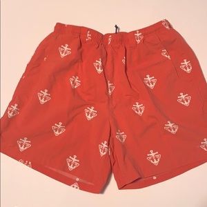 Columbia men's PFG Anchor print swim trunks with liner